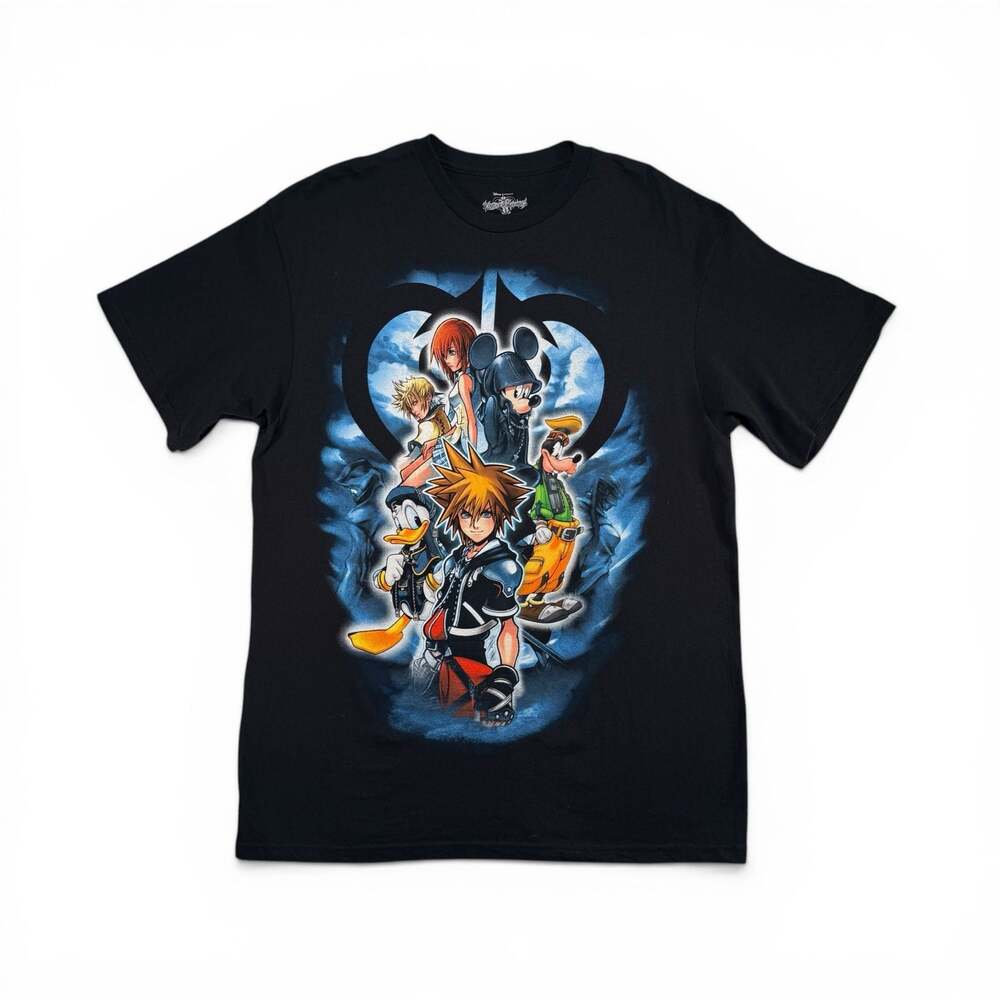 Disney Kingdom Hearts Characters Group Graphic T-Shirt Size L